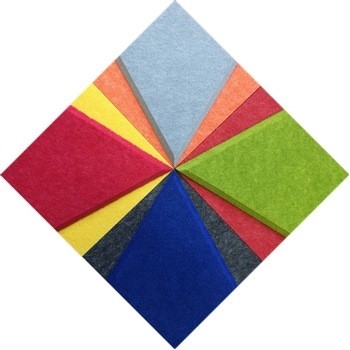Panneau de mur acoustique de lamelle de polyester écologique pour la décoration de Chambre