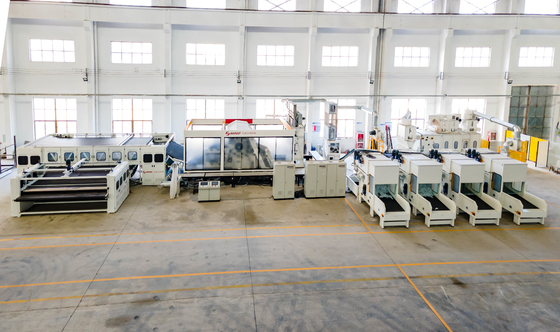 Ligne de production de géotextile de tissus non tissés à perçage d'aiguille de 8 m