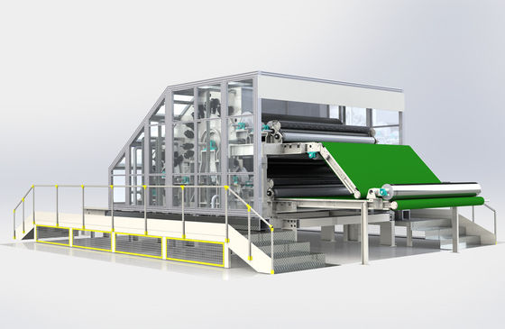 Machine de cardage non tissée à double cylindre à grande vitesse de nouvelle conception de 100 m/min pour la laine